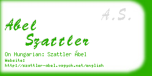 abel szattler business card